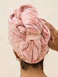 Kitsch plush microfibre hair towel turban, imported from the UK