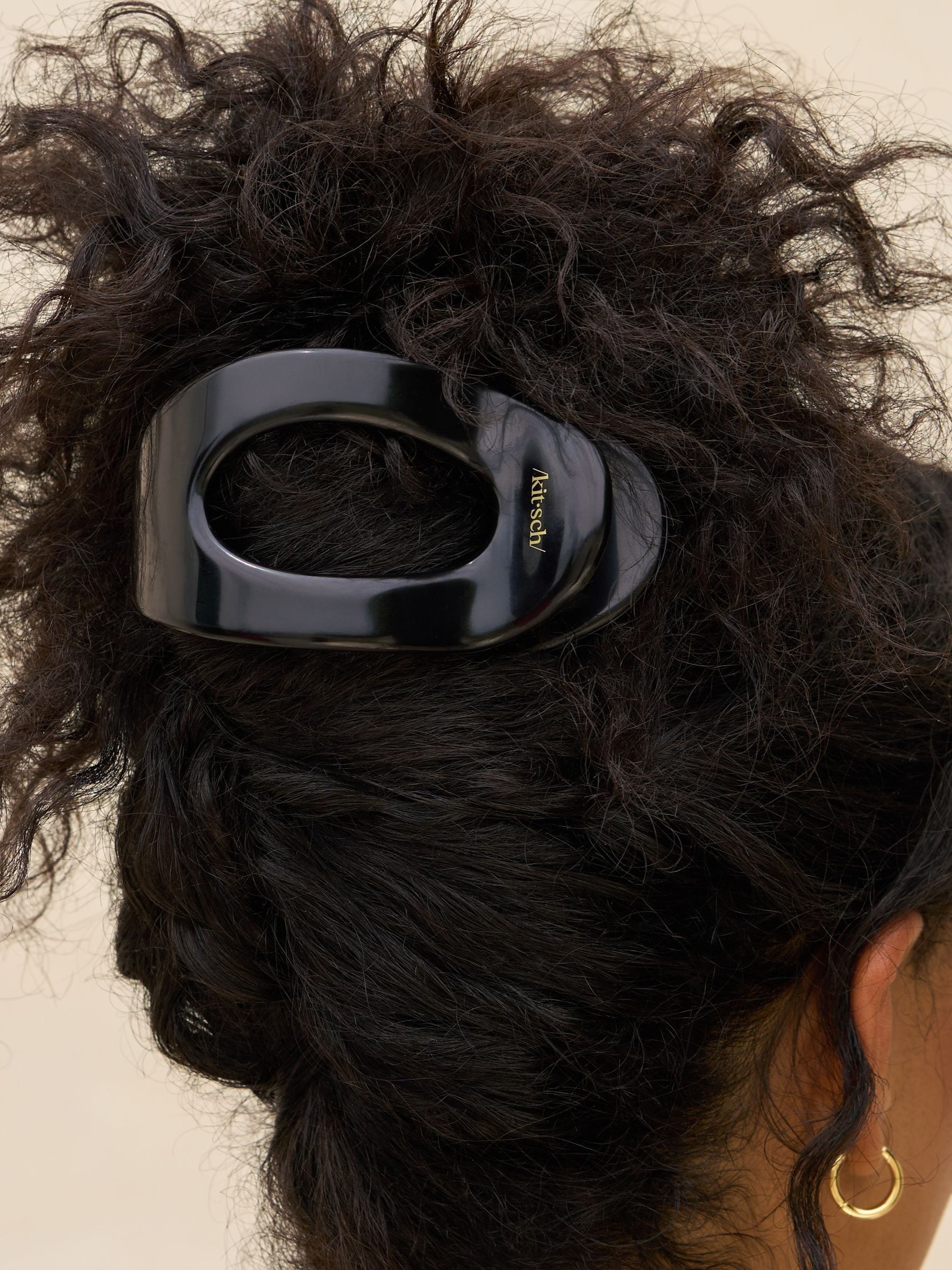 Kitsch Large Cloud Clip black hair clip - British product