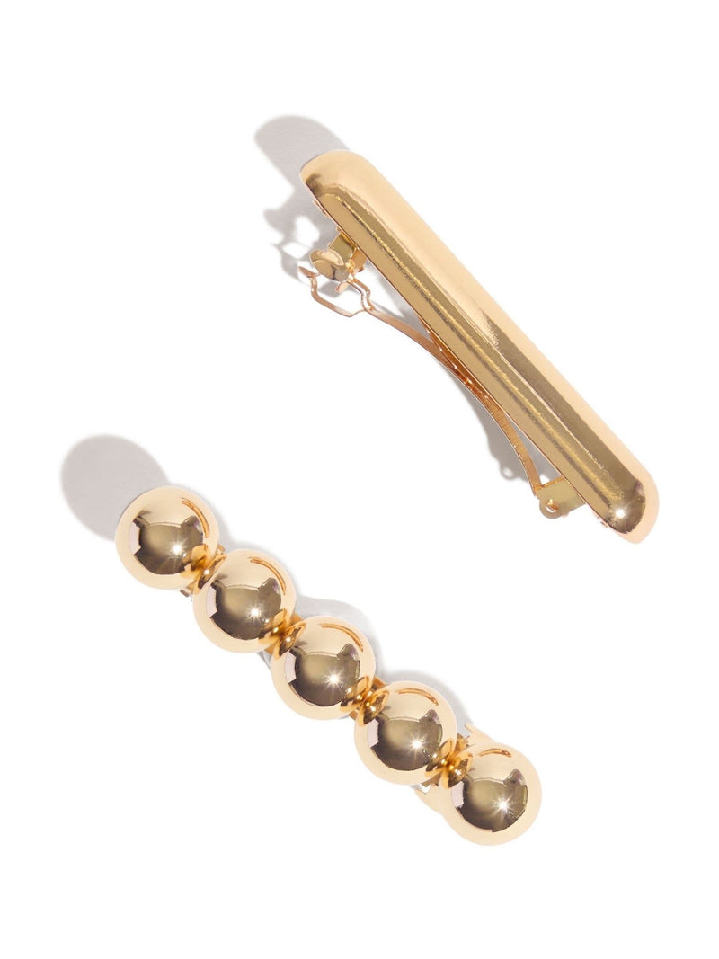 Kitsch metal cloud & bubble barrettes 2 piece set, UK version