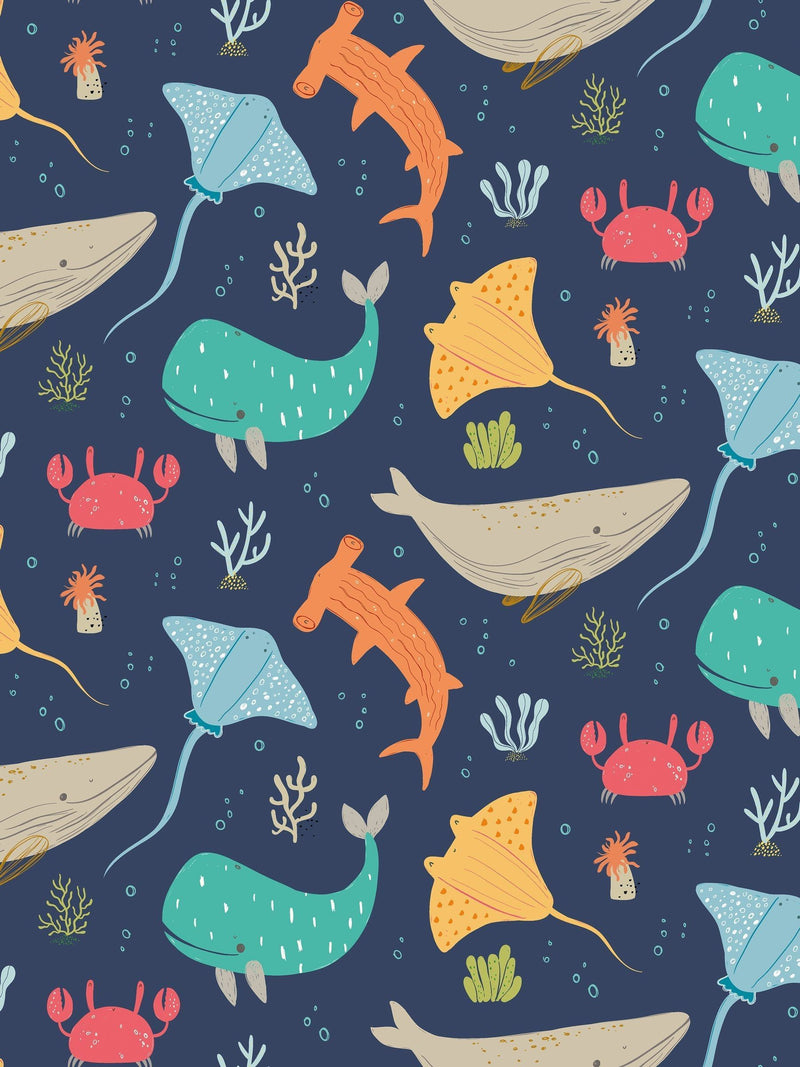 Hoopla Walls Ocean Adventure wallpaper sample A4, imported from the UK