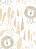 Hoopla Walls Honey Mallow Happy Lion A4 Wallpaper Sample