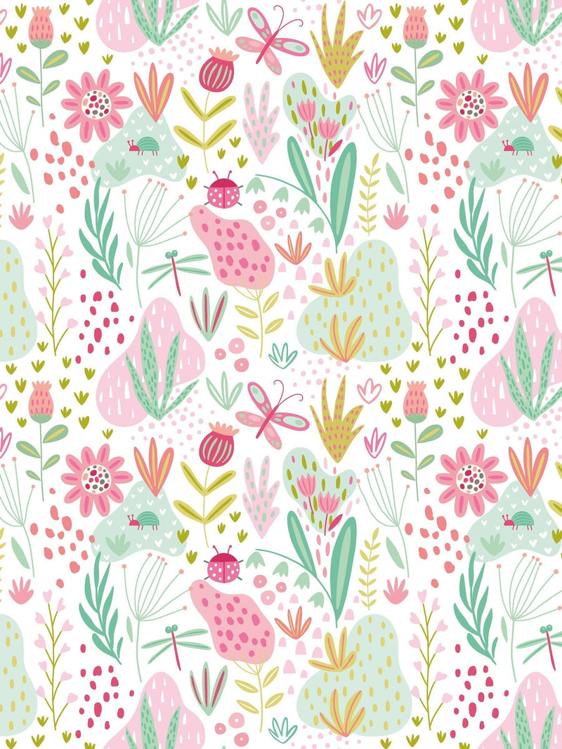 Hoopla Walls wallpaper sample Candy Apples Bug Garden A4 - British product