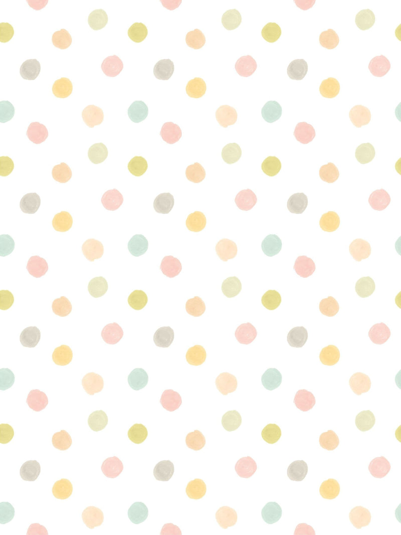 Hoopla Walls Pastel Riot Dotty A4 Wallpaper Sample