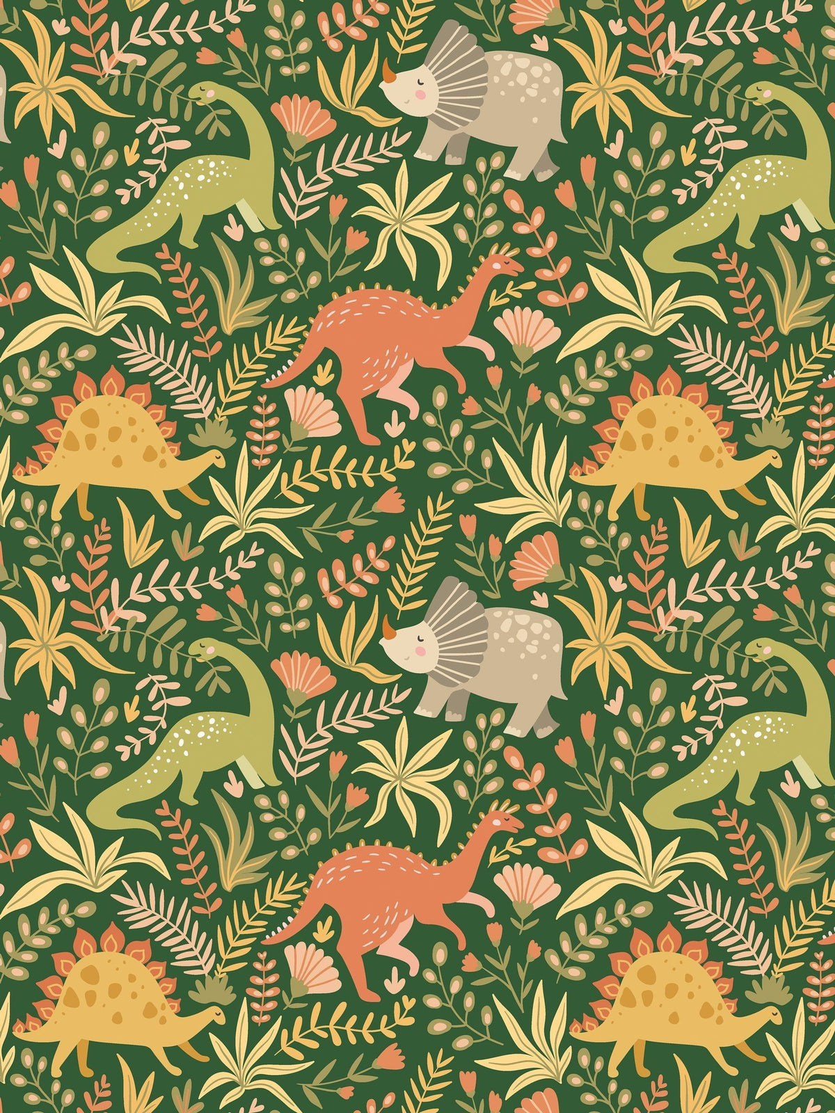 Hoopla Walls Jurassic Party wallpaper sample A4, imported from the UK