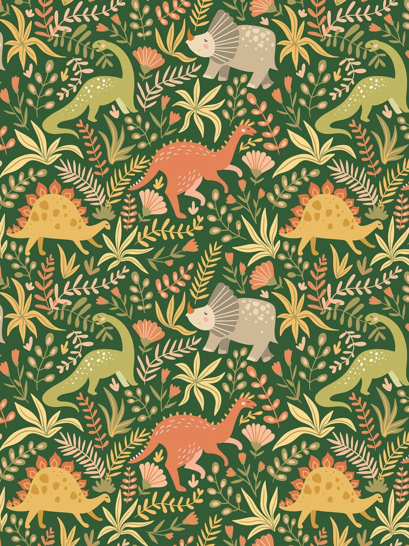 Hoopla Walls Jurassic Party wallpaper sample A4, imported from the UK