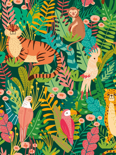 Next Hoopla Walls Lush Forest Animal Kingdom A4 Wallpaper Sample- Buy online at McGrocer