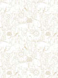 Hoopla Walls Parchment Animal Doodle A4 Wallpaper Sample
