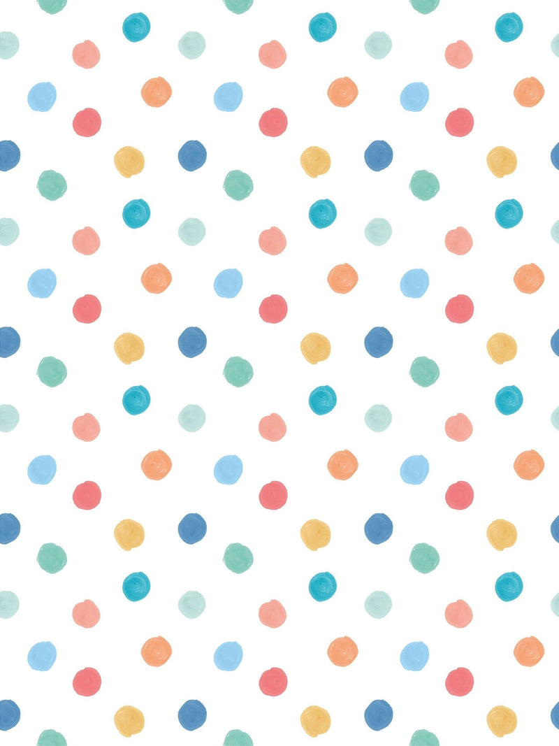 Hoopla Walls Teal Mix Dotty A4 Wallpaper Sample