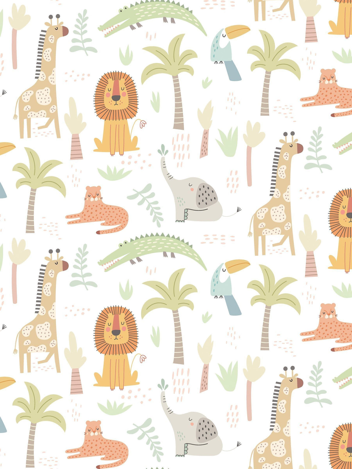 Hoopla Walls Safari Boogie A4 wallpaper sample, imported from the UK