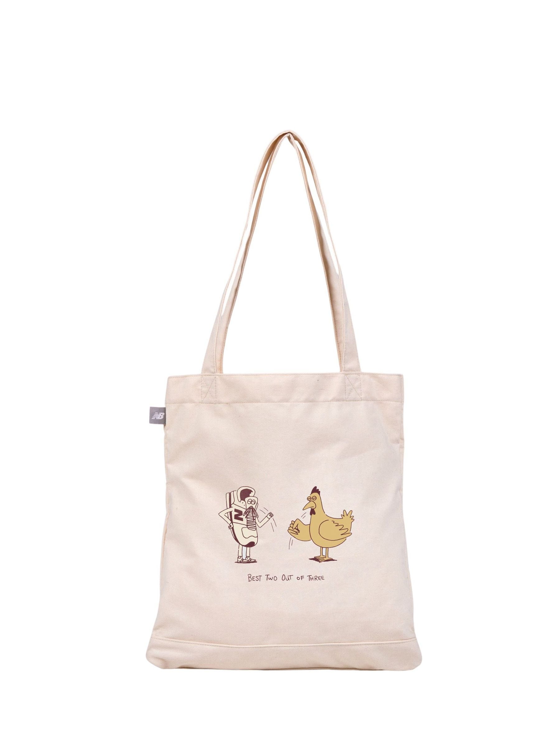New Balance cream NB Graphic Tote bag (British brand)