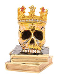 Widdop gothic skull jewellery box with crown 7.5cm (British brand)