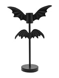 Widdop double bat candlestick holder matte black 30cm, imported from the UK