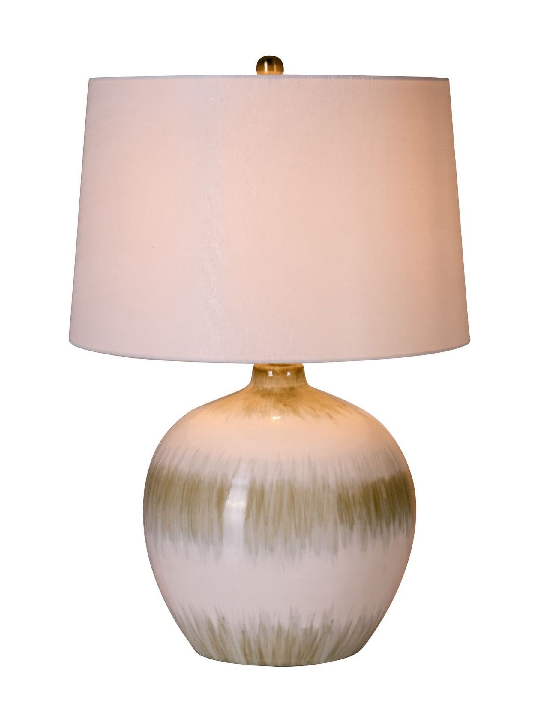 Searchlight Soraya green ombre ceramic table lamp (British brand)