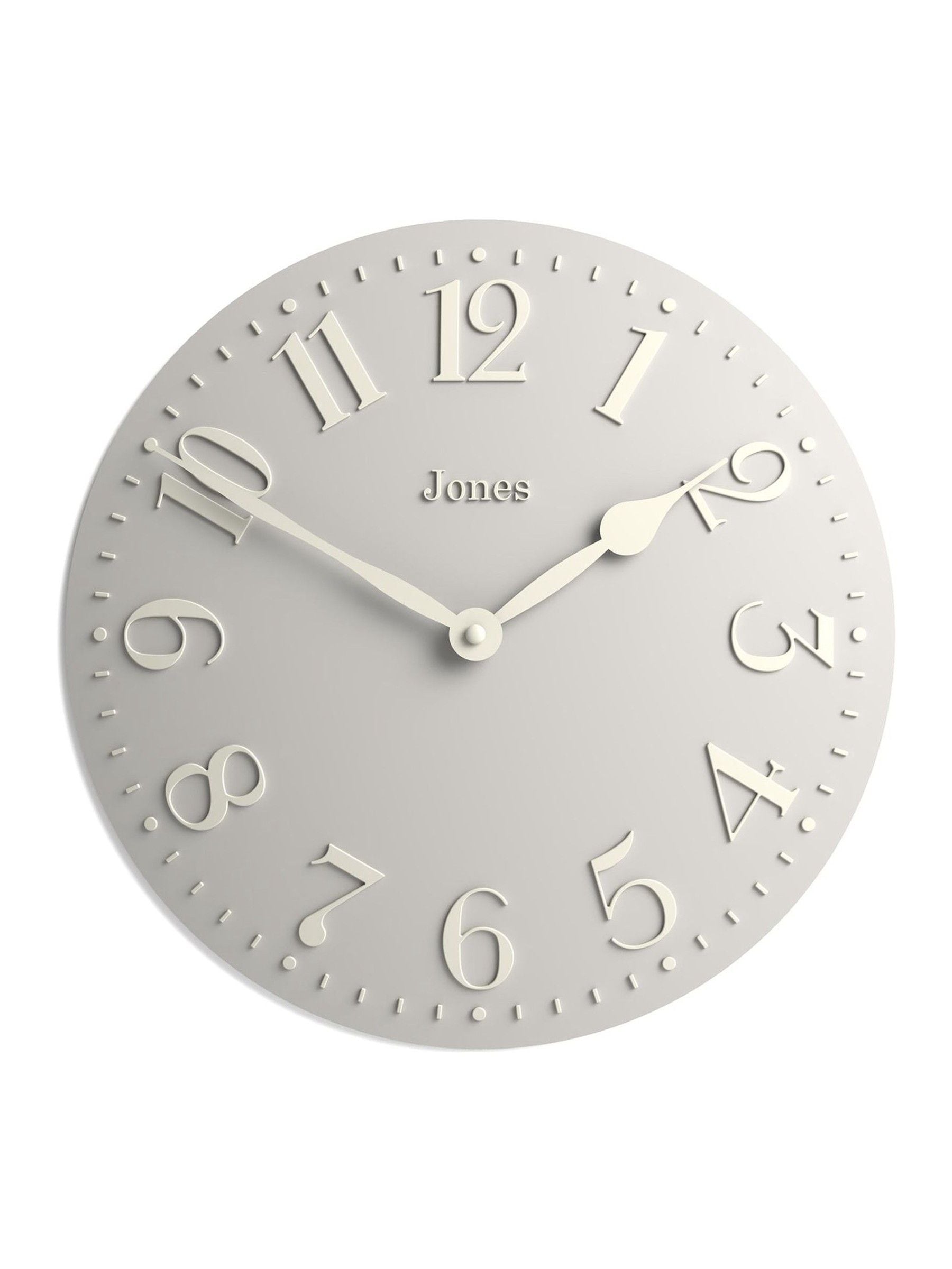 Jones Clocks Overcoat Grey Betty Convex Wall Clock 30cm