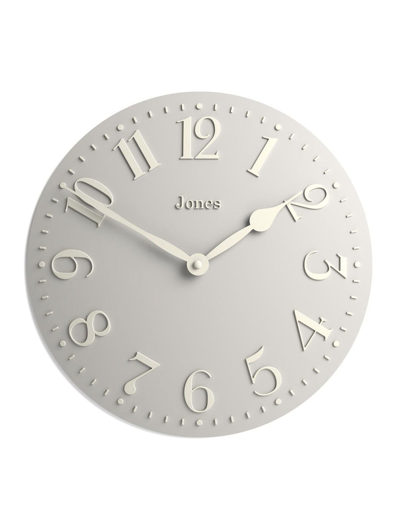 Jones Clocks Overcoat Grey Betty Convex Wall Clock 30cm