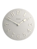 Jones Clocks Overcoat Grey Betty Convex Wall Clock 30cm