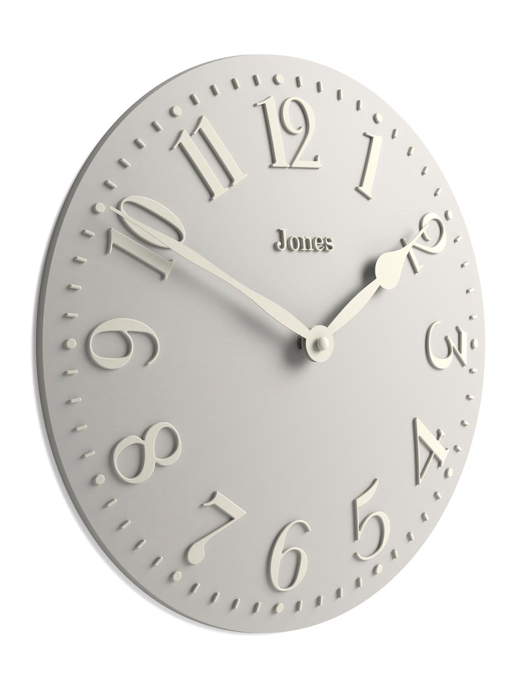 Jones Clocks Overcoat Grey Betty Convex Wall Clock 30cm