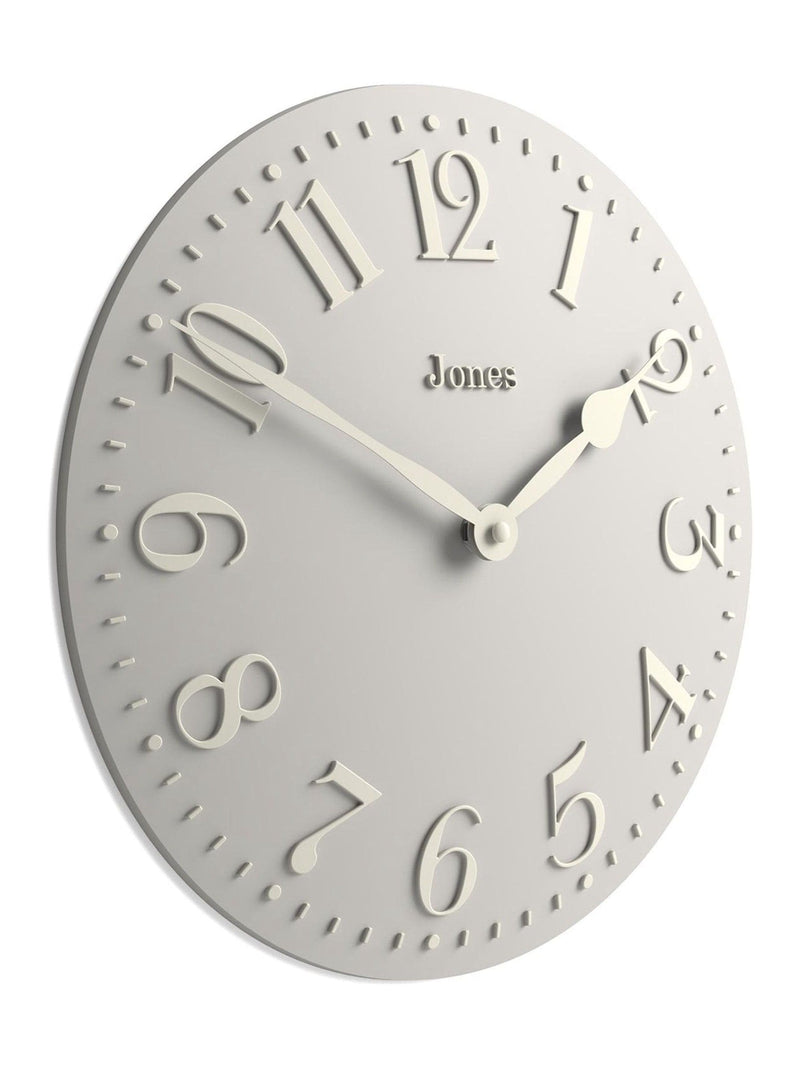 Jones Clocks Overcoat Grey Betty Convex Wall Clock 30cm