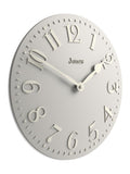 Jones Clocks Overcoat Grey Betty Convex Wall Clock 30cm