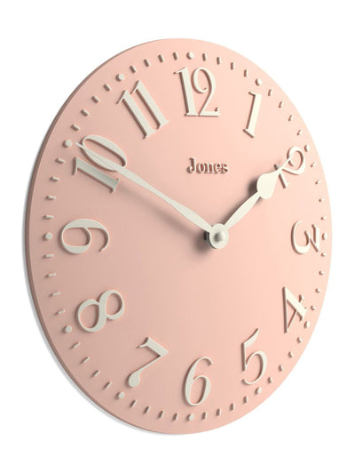 Jones klokker Rose Pink Betty konveks veggklokke 30 cm