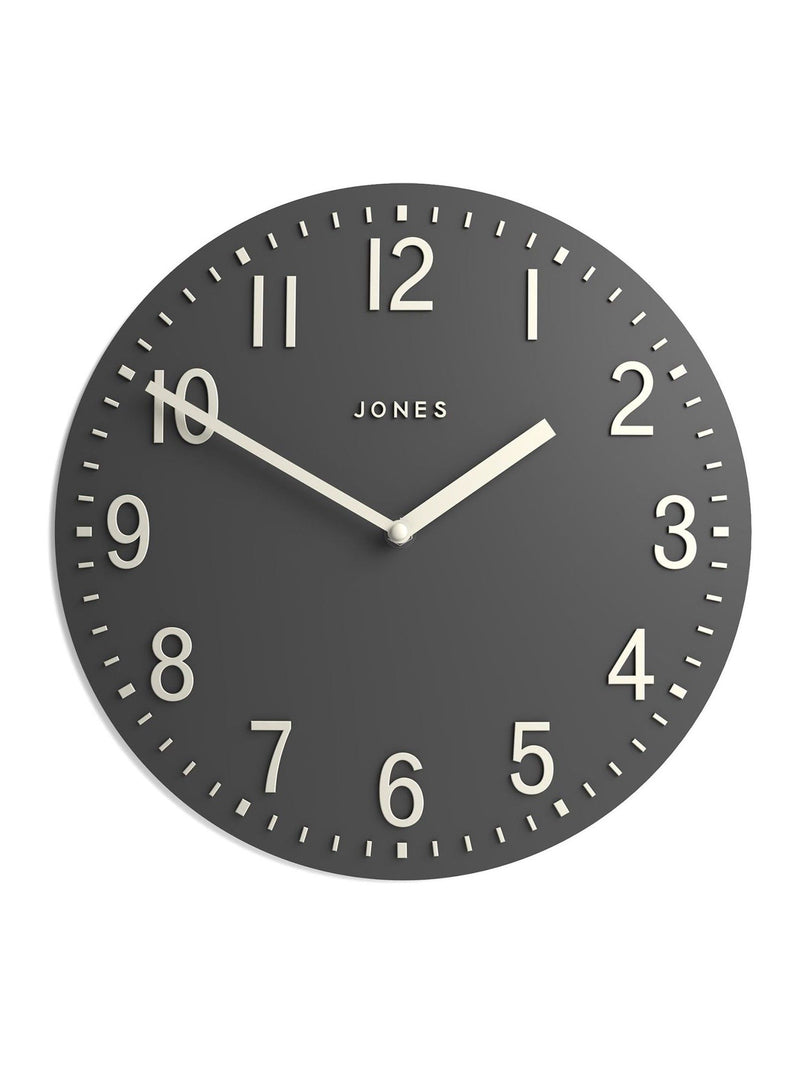 Jones Clocks Blizzard Grey Chilli Convex wall clock 30cm, UK version