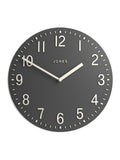 Jones Clocks Blizzard Grey Chilli Convex Wall Clock 30cm