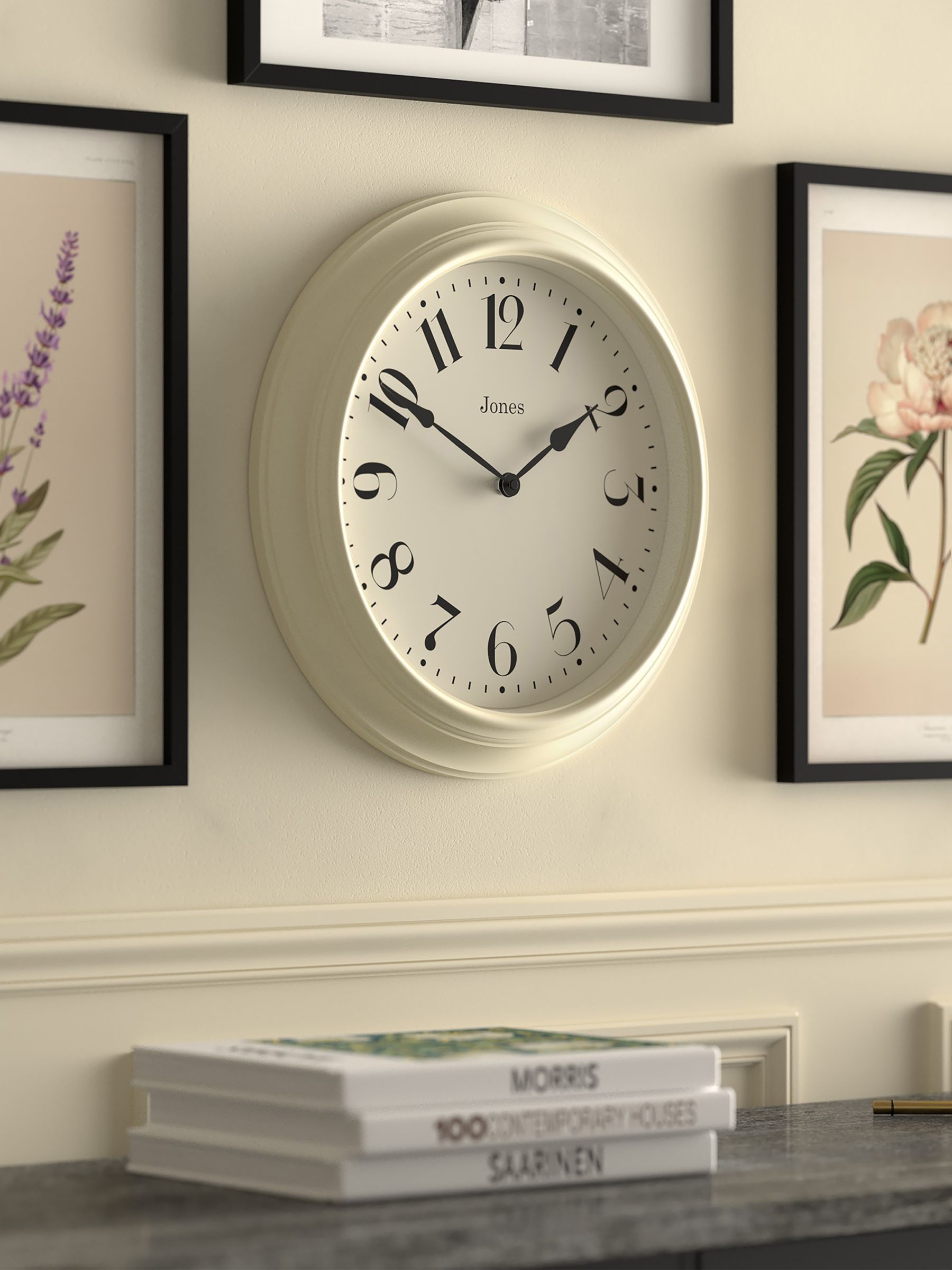 Jones Clocks cream Fenchurch wall clock 40cm, UK version