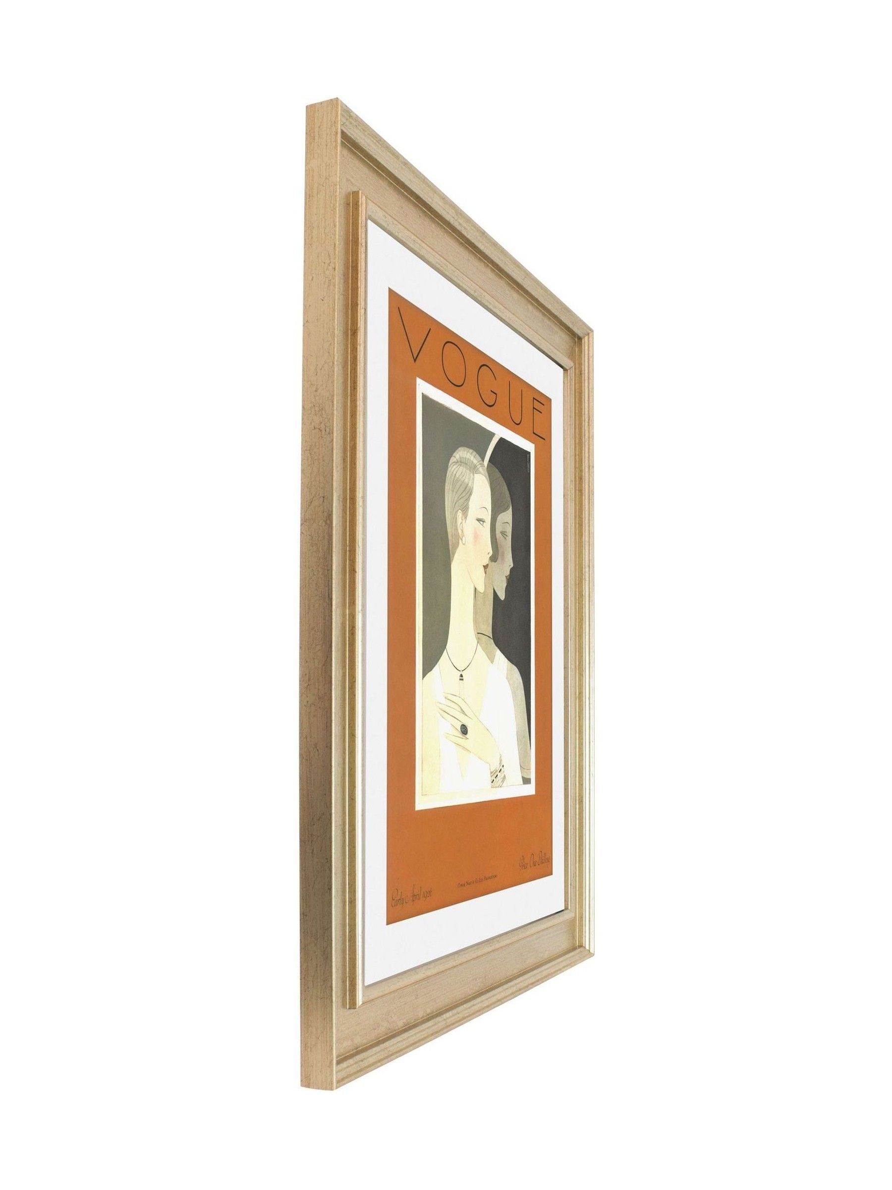 Brookpace Lascelles framed wall art Vogue April 1926 abstract fashion 40x50cm, imported from the UK