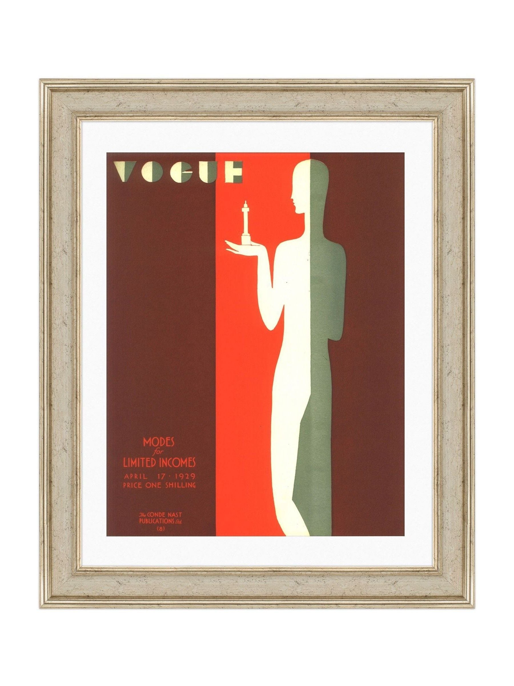 Brookpace Lascelles framed wall art Vogue 1929 abstract fashion 40x50cm (British brand)