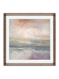 Brookpace Lascelles abstract wall art walnut frame 50x50cm, imported from the UK