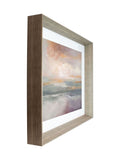 Brookpace Lascelles abstract wall art walnut frame 50x50cm, imported from the UK