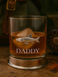 Loveabode metal fish whisky glass tumbler, UK version