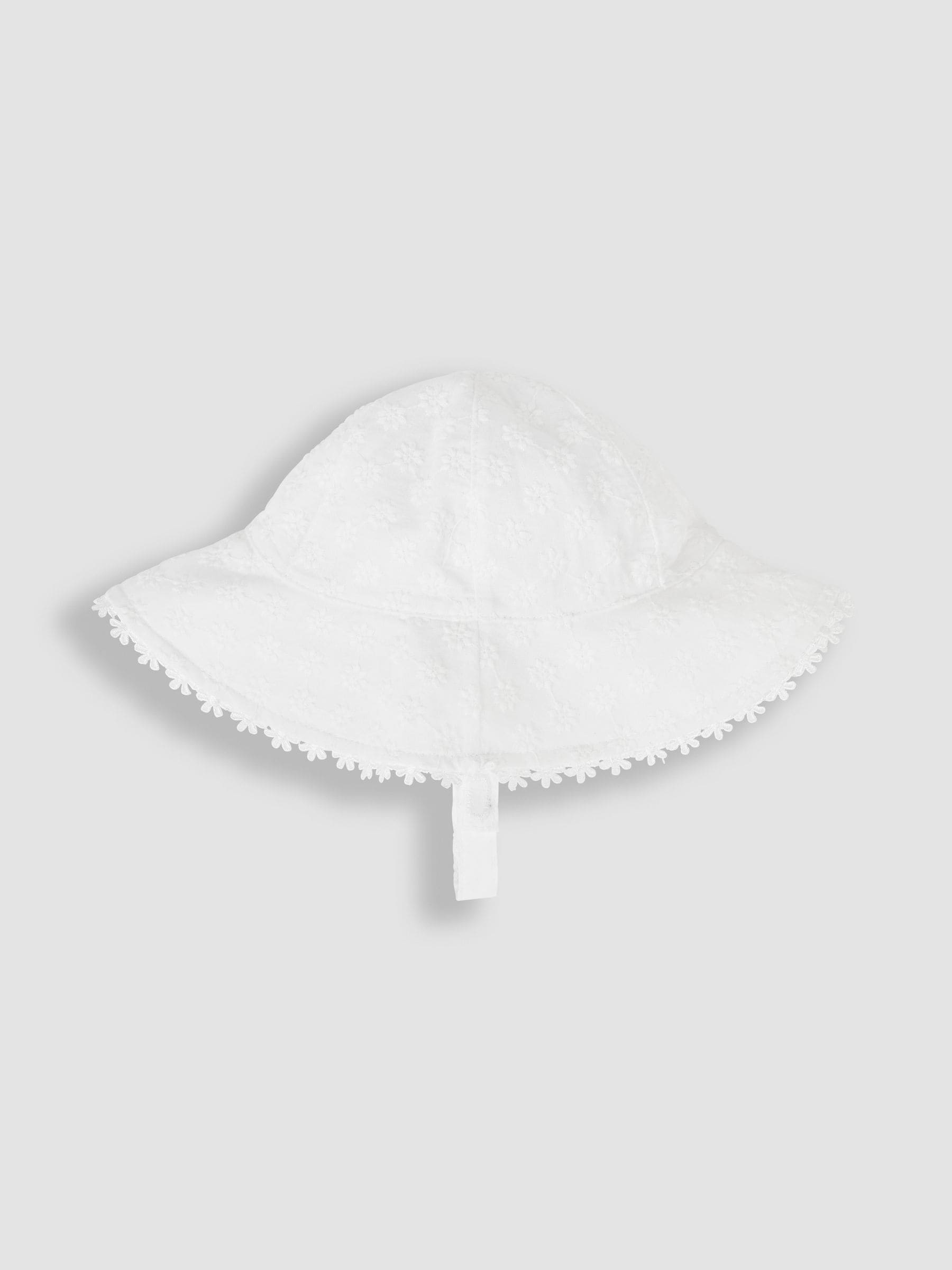 JoJo Maman Bébé chalk white floppy sun hat - British product