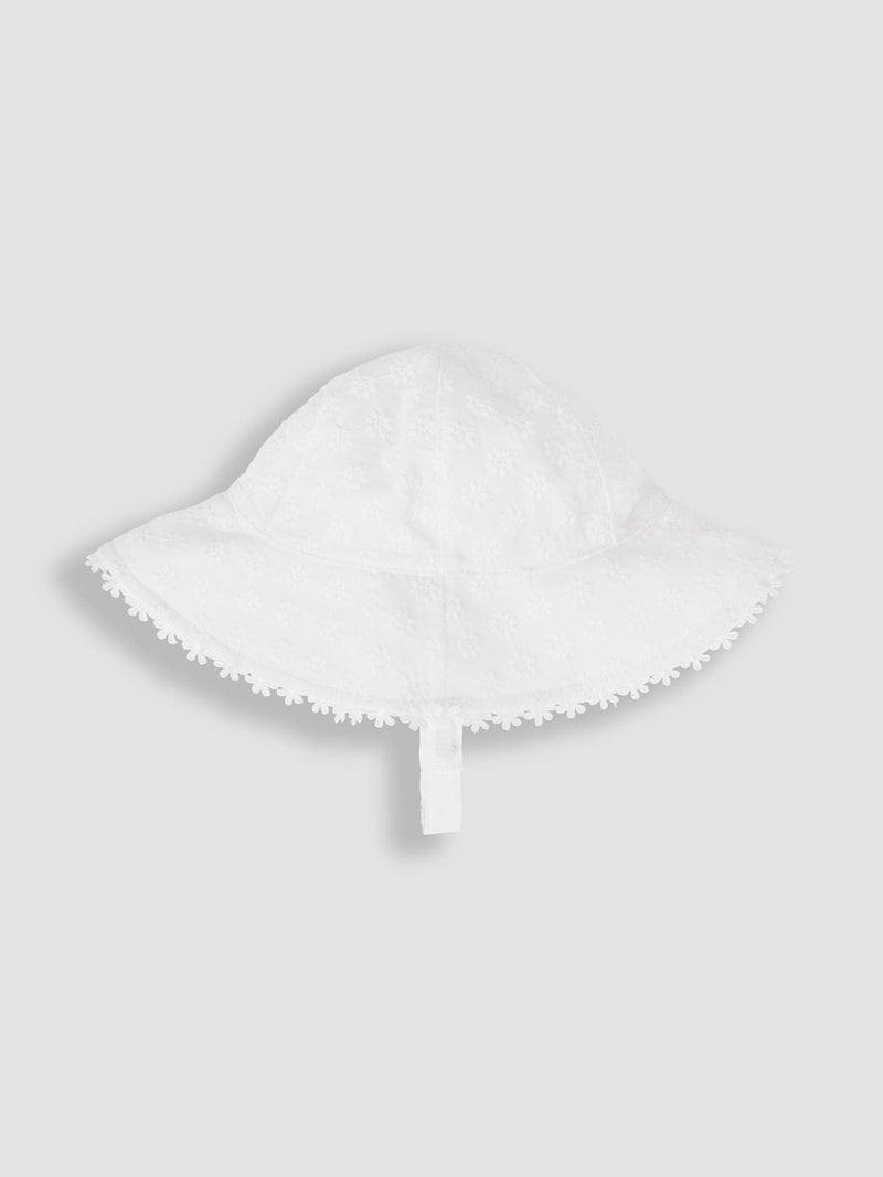 JoJo Maman Bébé chalk white floppy sun hat - British product