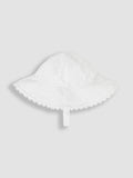 JoJo Maman Bébé chalk white floppy sun hat - British product