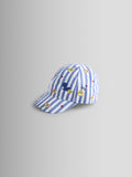 JoJo Maman Bébé ecru striped baby cap (British brand)