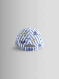 JoJo Maman Bébé ecru striped baby cap (British brand)