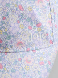 JoJo Maman Bébé lilac floral cap, imported from the UK