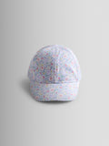 JoJo Maman Bébé lilac floral cap, imported from the UK