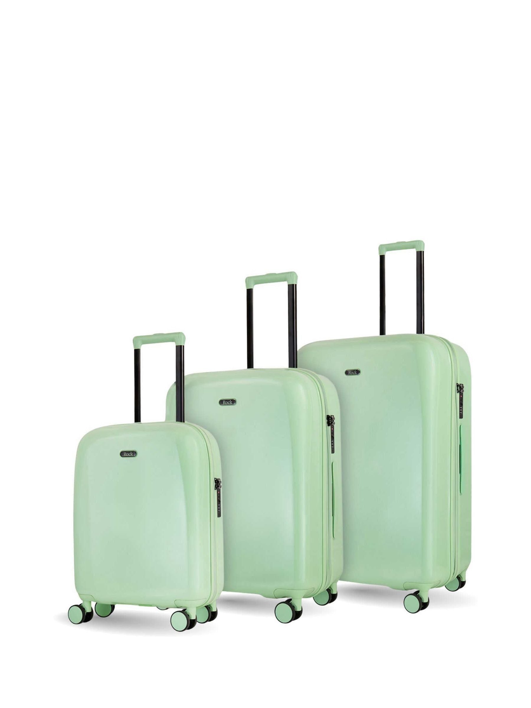 Rock Luggage Green Gelato 3 Piece Suitcases Set
