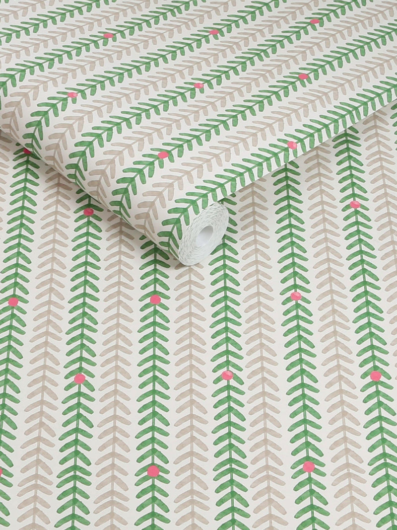 Wallpaper sample Painterly Stripe Green A4 - British product