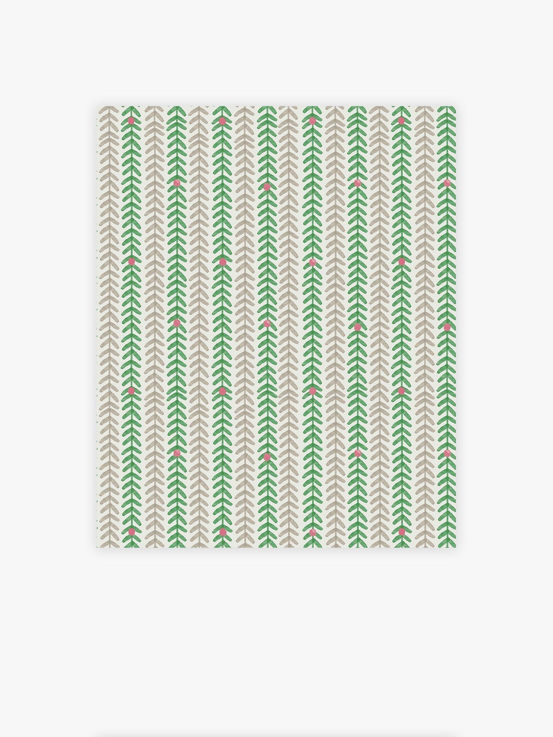 Wallpaper sample Painterly Stripe Green A4 - British product