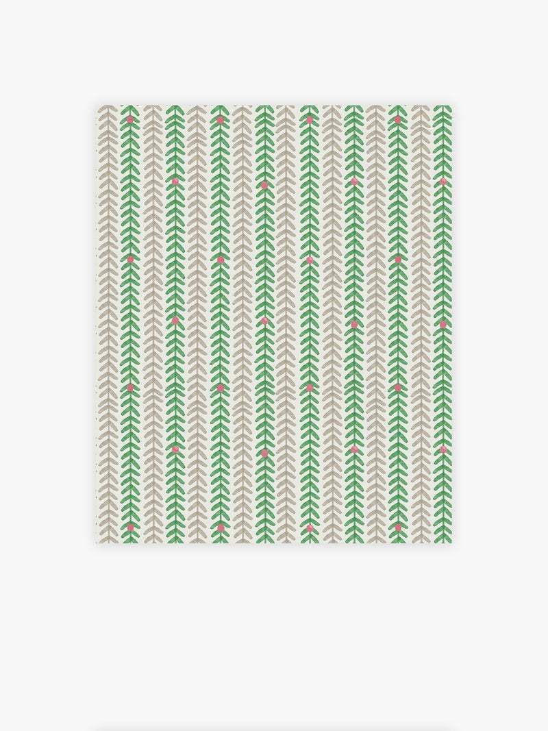 Wallpaper sample Painterly Stripe Green A4 - British product