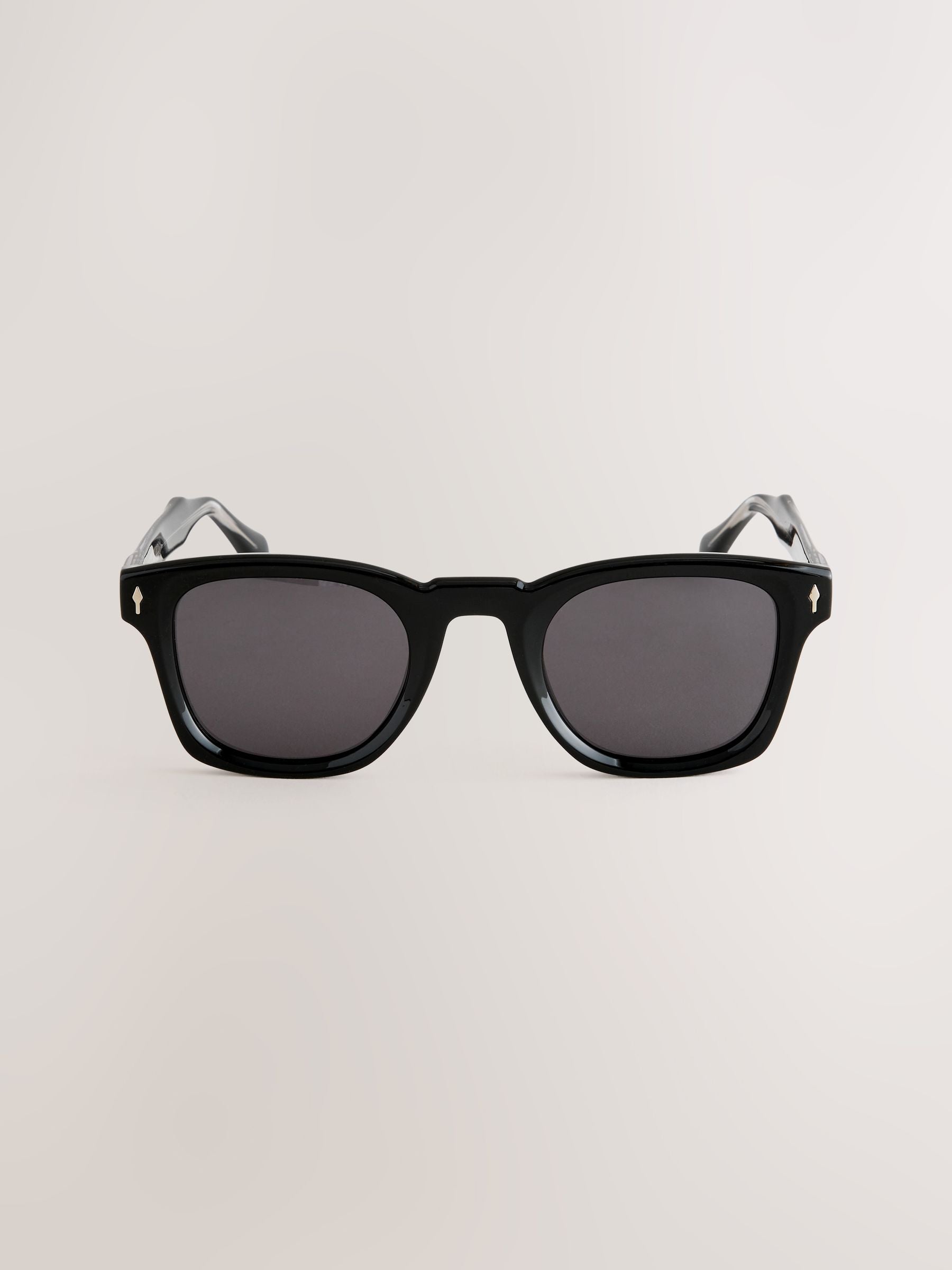Black preppy chunky polarised sunglasses, UK version