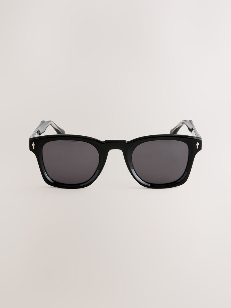 Black preppy chunky polarised sunglasses, UK version