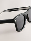 Black preppy chunky polarised sunglasses, UK version