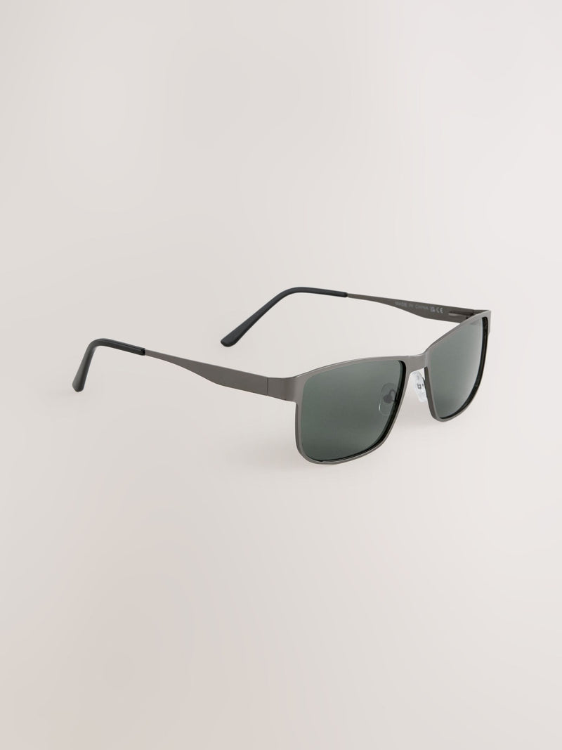 Gunmetal grey rectangular sunglasses - British product