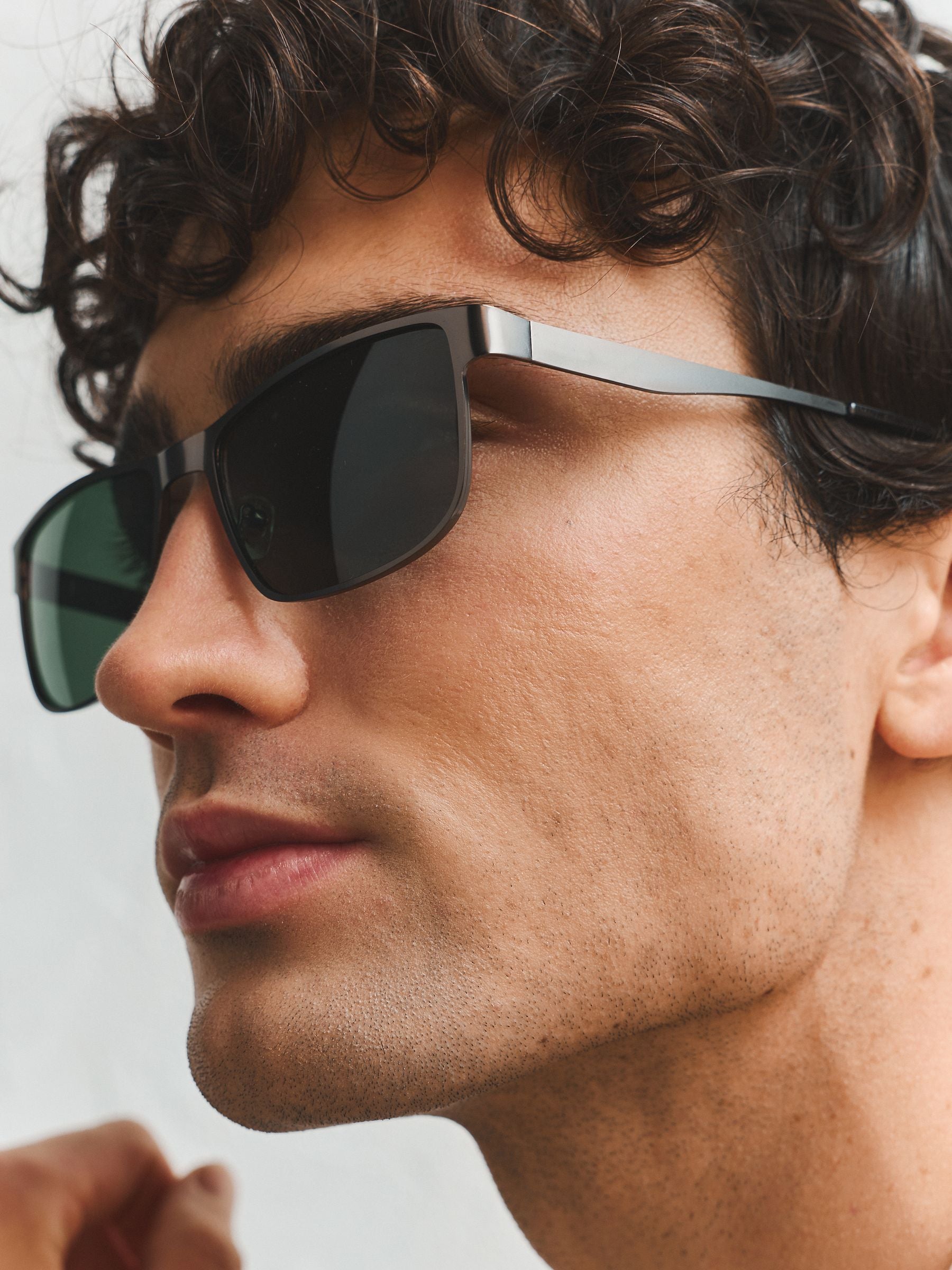 Gunmetal grey rectangular sunglasses - British product