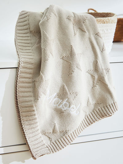 Next My 1st Years Personalised Star Jacquard Baby Blanket- Buy online at McGrocer