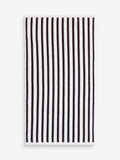 Black and white stripe cotton towel, imported from the UK